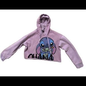 Stitch Cropped Hoodie